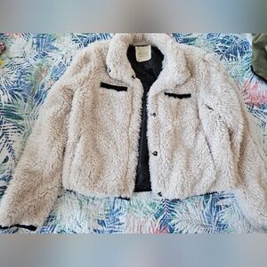 Altar'd State Cream Faux Shearling Jacket